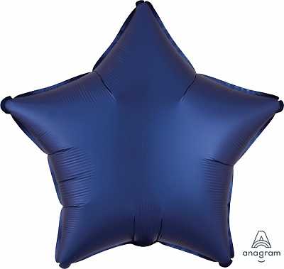 Воздушный шар Звезда Navy сатин