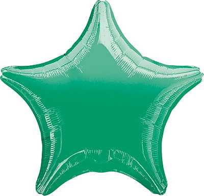 Воздушный шар Звезда зелёный металлик